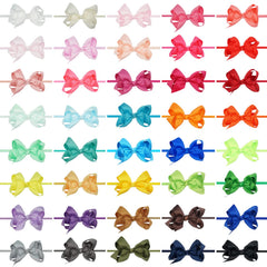 Cellot soft nylon headband with bow provides gentle comfort for delicate baby skin.