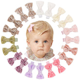 CÉLLOT velvet baby bows in gift box contents, ideal for gifting.