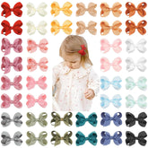 Cellott 3-inch hair bow set in assorted colors for everyday wear.