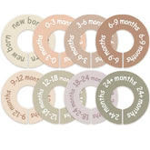 Cephira earth tone round baby closet dividers organize newborn outfits