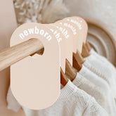 Cephira baby closet dividers double-sided view for quick newborn outfit sorting.