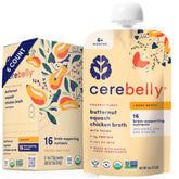 Cerebelly baby pouch featuring butternut squash rosemary and bone broth for on-the-go nutrition