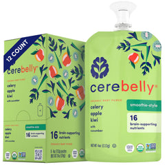 Cerebelly organic baby food pouches front view for convenient meals on the go