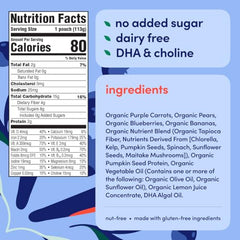 Cerebelly organic baby food pouches displayed for travel-friendly nutrition during daycare or trips.