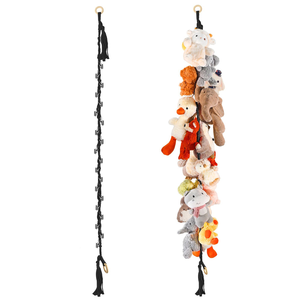 CERETIA 80-inch cotton storage chain hanging on wall for plush toys, stylish and organized