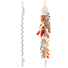 CERETIA 80-inch plushies storage chain mounted on wall holding stuffed animals