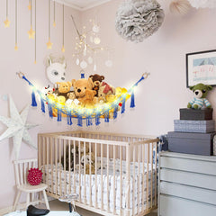 ceretia enlarged stuffed animal net holds dozens of plush toys without clutter