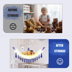 CERETIA hanging stuffed animal storage neatly displays toys in corner
