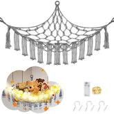 CERETIA stuffed animal hammock corner setup saves space while neatly displaying toys.
