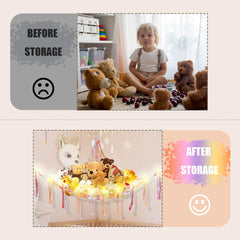 CERETIA stuffed animal hammock holds up to 20 medium plush toys for organized display