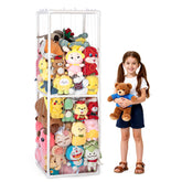 Cerpourt stuffed animal storage vertical view shows space-saving setup for nurseries