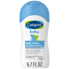 Cetaphil Baby Daily Lotion with organic calendula for gentle, lasting moisture.