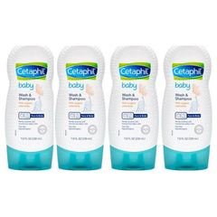 Cetaphil Baby Wash & Shampoo bottle-front shows gentle cleansing for baby's skin and hair.
