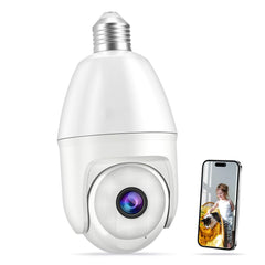 Cetey light bulb security camera outdoor porch view for stable dual-band streaming.