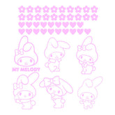 Ceybo My Melody pink closeup decal adds cheerful charm to kids' rooms.