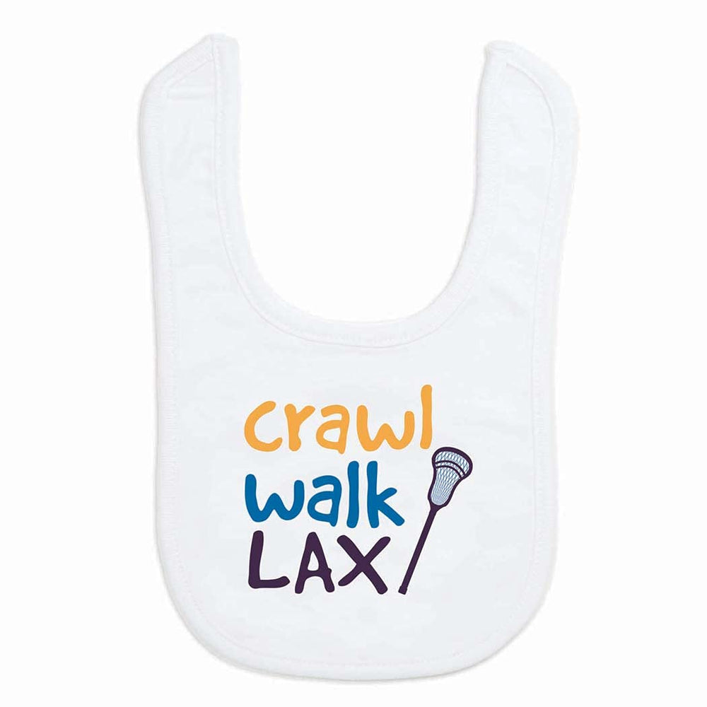 ChalkTalkSPORTS Lacrosse baby bib soft microfiber closeup for comfortable mealtimes.