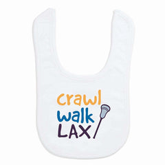 ChalkTalkSPORTS Lacrosse baby bib soft microfiber closeup for comfortable mealtimes.