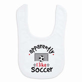 ChalkTalkSPORTS Soccer Baby Bib design closeup shows soft microfiber comfort for everyday meals.