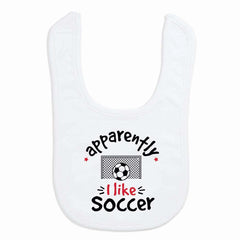 ChalkTalkSPORTS Soccer Baby Bib design closeup shows soft microfiber comfort for everyday meals.