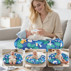 CHANGX3KB nursing pillow supports mom and baby for ergonomic feeding.