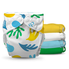 Charlie Banana Banana Leaves pack front view showcasing stylish, eco-friendly reusable diaper set.