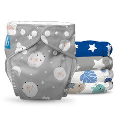 Charlie Banana Lullabies diaper interior shows soft fleece lining for gentle skin contact.