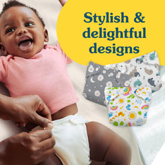 Charlie Banana diaper shows soft fleece lining for a gentle touch.