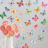 CharmFlo butterfly wall decal sheet 01 adds soft pastel whimsy to kids' walls.