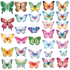 CharmFlo butterfly wall decal sheet 02 brightens playrooms with removable, residue-free decor.