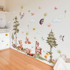 CharmFlo deer woodland wall sticker adds friendly character to playroom
