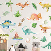 CharmFlo dino-palm-tree wall decal adds playful jungle vibe for kids' rooms and imaginative play.