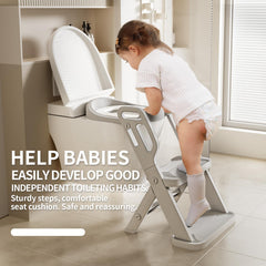 CheerKid foldable-seat-ring-storage keeps bathroom clutter under control and ready for future use.
