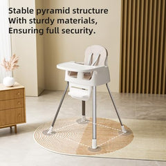 CheerKid portable highchair tray detachable for easy transitions between dining and feeding.