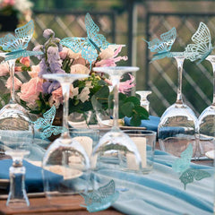 Cheerland 3D teal butterflies offer easy application for quick DIY decorating