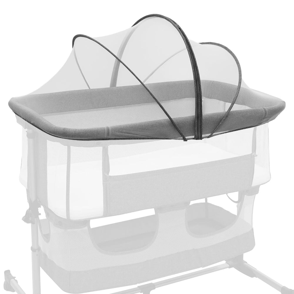 Cheermomo bassinet cover mosquito-net full-coverage mesh keeps bugs out.