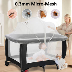 Cheermomo Pack N Play Cover breathable mesh for cooler baby play.