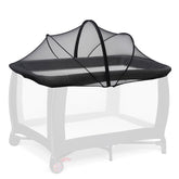 Cheermomo Pack n Play Cover mosquito net keeps bugs out for safe, peaceful play.