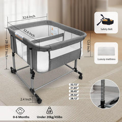 Cheermomo twin bassinet standalone crib option for daytime naps