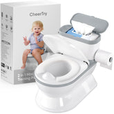CheerTry 2-in-1 potty chair with flushing sound supports toddler toilet training.