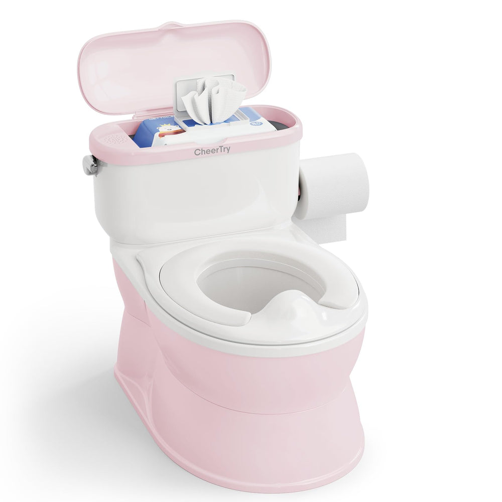 CheerTry 2in1 potty full view emphasizes sturdy, stable design for confident potty training.