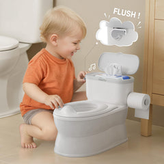 CheerTry potty flush-button-detail demonstrates engaging sounds that boost routine potty time