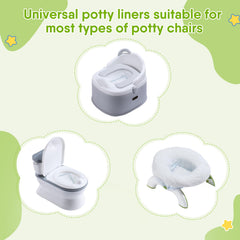 CheerTry potty-liner-drawstring-opening allows quick secure sealing after use.