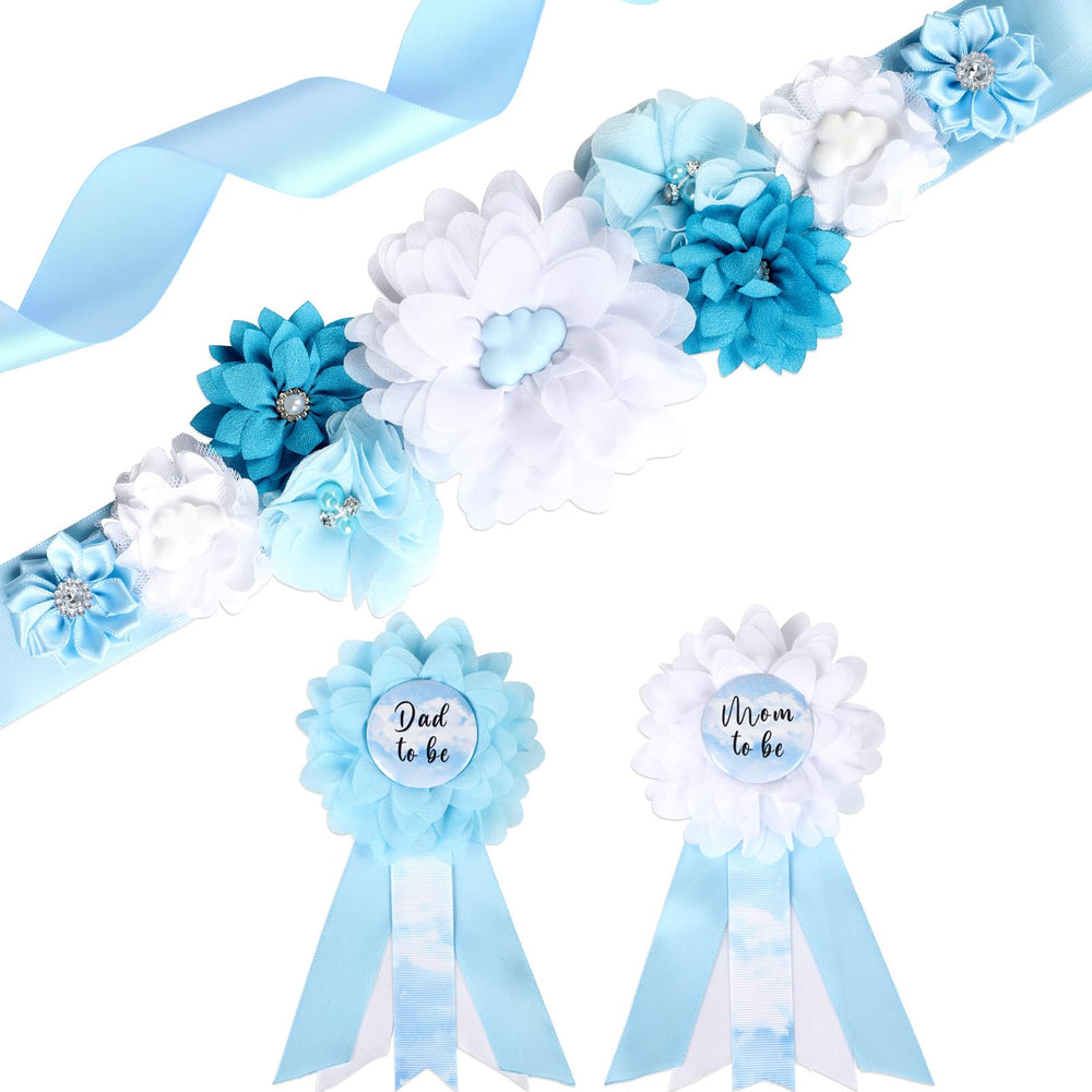 Cheerupp Cloud sash worn by mom-to-be for a stylish maternity photo shoot.