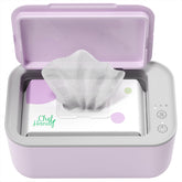 Chefhandy wipe warmer front view in purple for gentle baby care