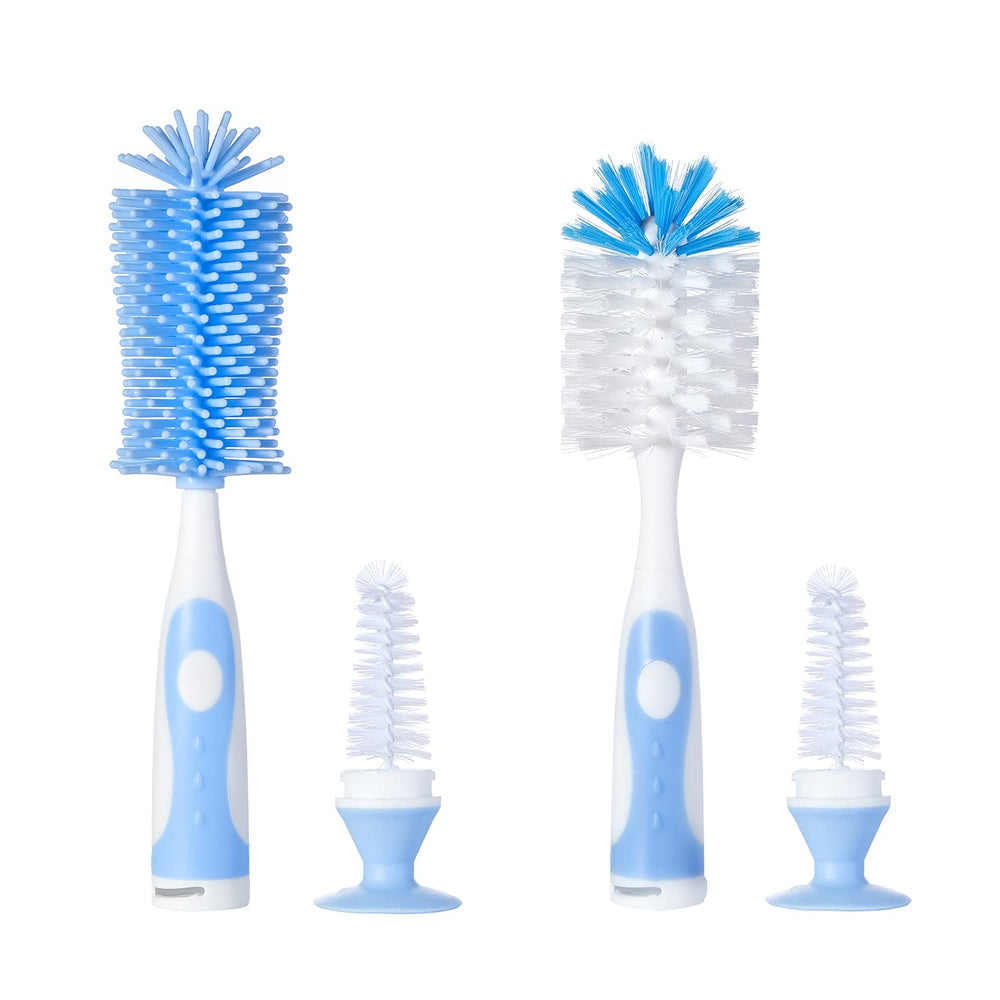 Chemimoso SetZ two long-handled brushes reaching wide-neck and standard bottles for thorough cleaning