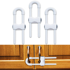 chengcan cabinet locks white four-pack keeps cabinets secure and tidy for families