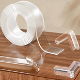 CHENYA Clear Soft Corner Protectors edge bumper on a coffee table corner for safer family spaces