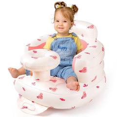 Chepula inflatable baby seat bunny-tray for on-the-go feeding and play