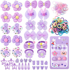 Cherocito purple little girl hair bows offer gentle hold for everyday cute styles.