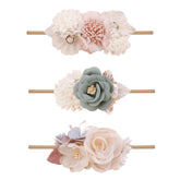 cherrboll baby girl flower headbands set with vibrant colors for everyday outfits